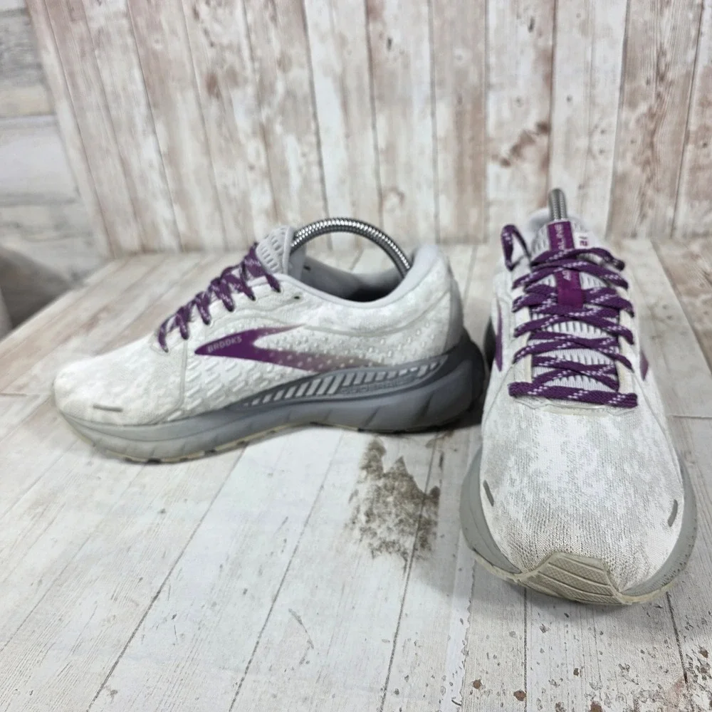 Brooks Adrenaline GTS 21 Womens Running Shoes Grey Purple 1203291B134 Size 9 B